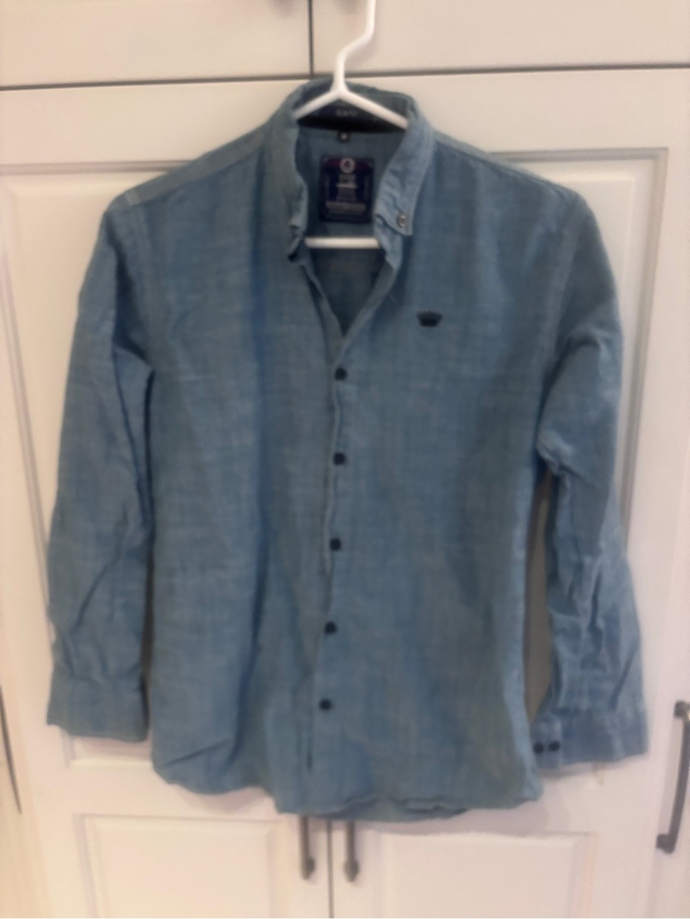 Scotch & Soda Light Blue Casual Button-Down Shirt medium